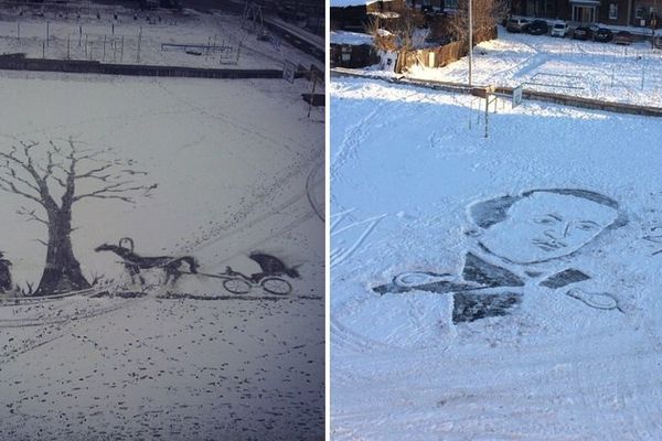 Ovaj čistač pretvorio je školsko dvorište u slikarsko platno! (FOTO)