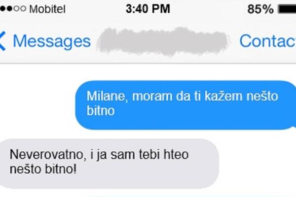 Dogovorili su se da napišu SMS u isto vreme, a onda se desio haos!