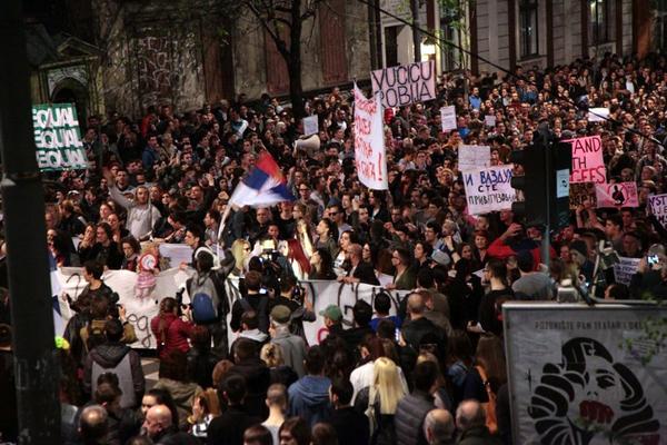 STUDENTI NE STAJU: Sedmi dan protesta završen, sutra nove demonstracije! (VIDEO)