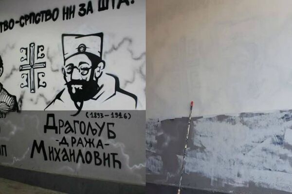 HAOS ZBOG DRAŽINOG GRAFITA! Umesto Merlin Monro prekrečili Mihailovića, RADIKALI BESNI (FOTO)