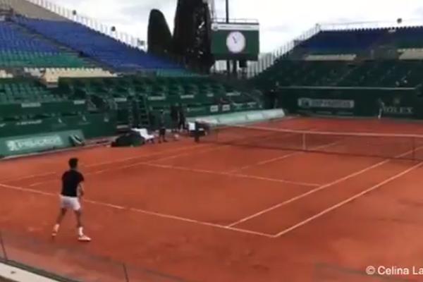 VAJDA I U MONAKU UZ NOVAKA: Đoković sparingovao sa velikim prijateljem! (VIDEO)