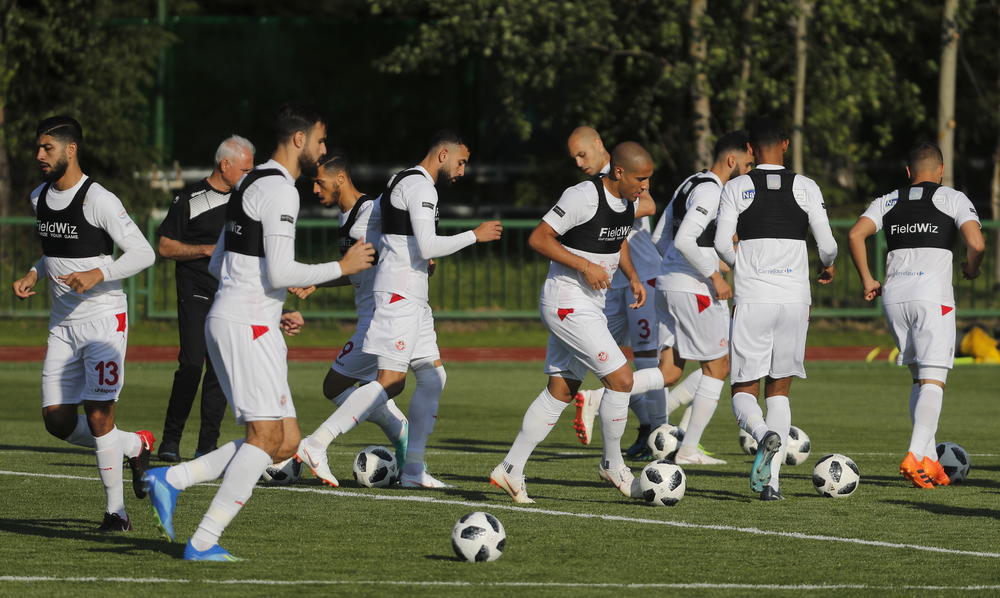 Fudbalska reprezentacija Tunisa na treningu