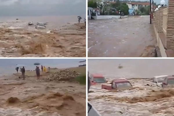 SRBI SNIMILI KATASTROFU U GRČKOJ: Pogledajte kako bujica ruši sve pred sobom! (VIDEO)