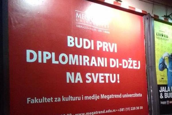 BUDI PRVI DIPLOMIRANI DJ NA SVETU: Megatrend uveo suludi smer, svi se zgražavaju bilbordima (FOTO)