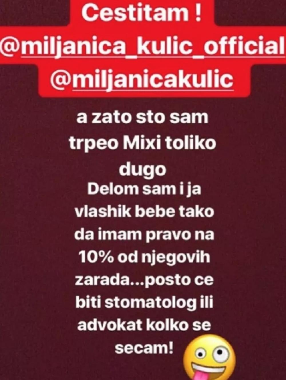 Đekson je čestitao Miljani na rođenju bebe  