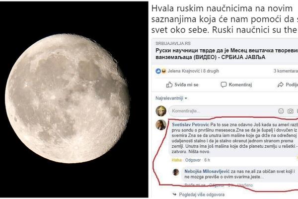 MESEC JE ŠUPALJ, DOVUČEN IZ SVEMIRA, UNUTRA IMA JEDNA MAŠINA: Najjaču teoriju zavere na svetu ima ovaj SRBIN!