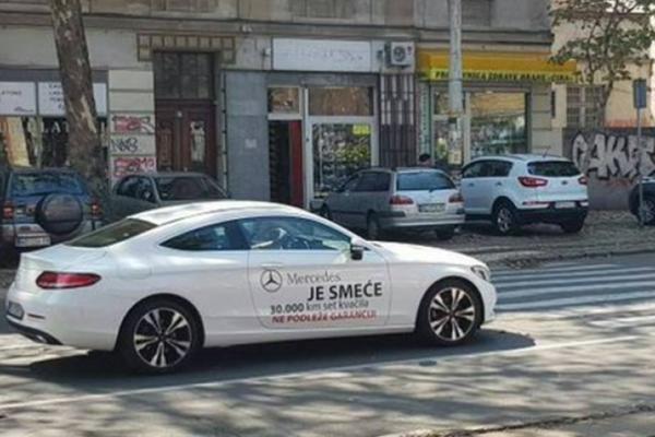 OVAJ VOZAČ JE NASMEJAO SRBIJU I REGION! Kada vidite šta je ispisao na svom MERCEDESU, biće vam jasno zašto! (FOTO)