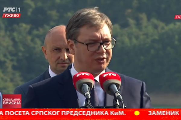 ISTORIJSKI TRENUTAK KOJI ĆE SVI PAMTITI! Vučić se obratio naciji na Gazivodama: Ideja nam je dugotrajan mir između Srba i Albanaca (VIDEO)