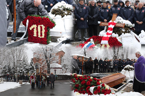 S CRVENO-BELIM ŠALOM I VENCEM SA BROJEM 10: Sahranjen je Dragoslav Šekularac! Zvezdina zvezda otišla u legendu