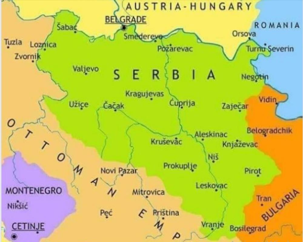 Da Li Je Srpsko Kosovo Samo Mit Kako Je Izgledala Karta Srbije Iz 1878