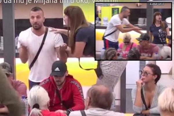 TOMOVIĆ NAČISTO ODLEPIO PA SKOČIO NA MILJANU: Opšti haos u Zadruzi, svi skočili na noge! (VIDEO)