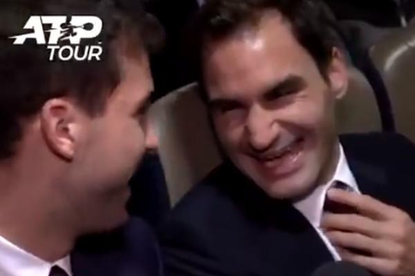 FEDERER UMRO OD SMEHA: Sledi meč sa Novakom, a zbog jednog pitanja Švajcarac nije mogao da se smiri!