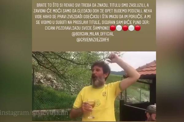 ČAŠA VINA U RUCI I PESMA DELIJA: Gagi Jovanović i legenda Zvezde uz čuvene stihove najavljuju proslavu titule!