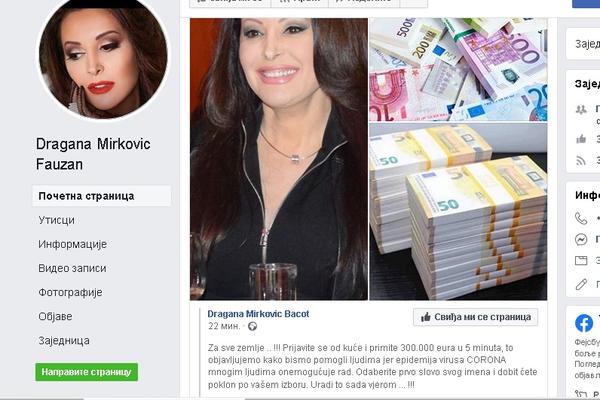 DRAGANA MIRKOVIĆ U ŠOKU! Njeno ime koriste za prevare na Internetu! (FOTO)