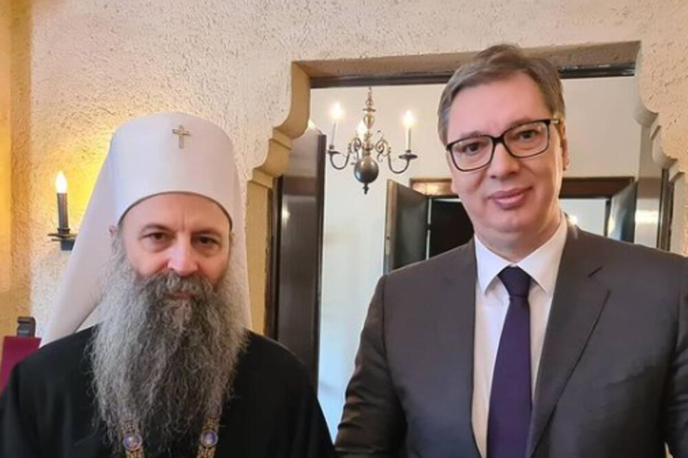 VUČIĆ SE SASTAO SA PORFIRIJEM: Predsednik sa novoizabranim patrijarhom! (FOTO)