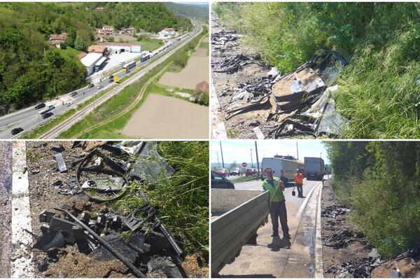 SLIKE SA MESTA NESREĆE KOD POŽEGE! Dve osobe su poginule na licu mesta, ostaci vozila rasuta su po putu (FOTO)