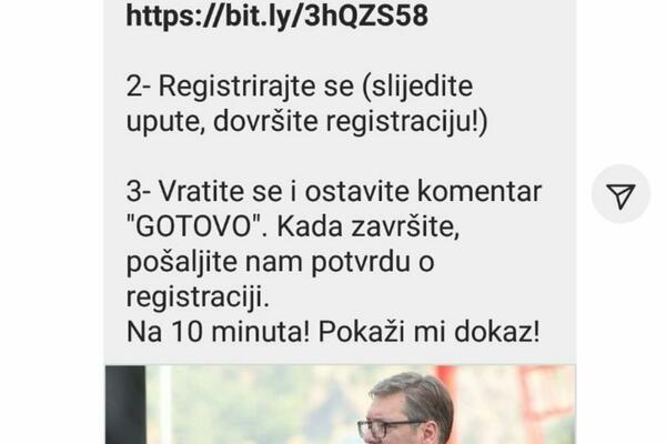 PAŽNJA! NE NASEDAJTE: Predstavljaju se kao Vučićev tim i varaju korisnike