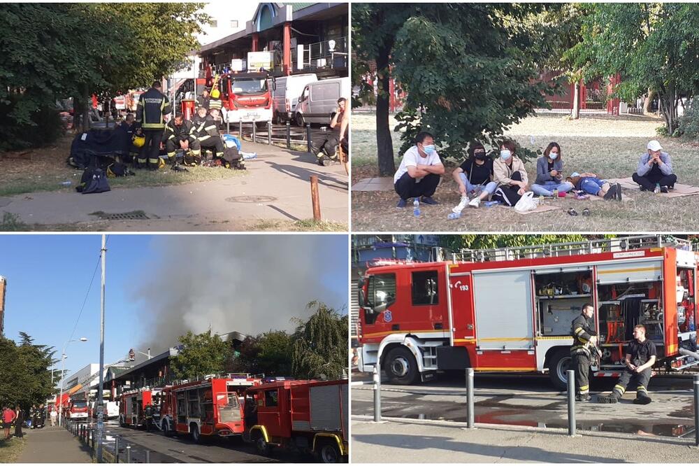 SLIKE HORORA U BLOKU 70: Vatrogasci izmučeni posle borbe sa stihijom, očajni vlasnici lokala sede na travi (FOTO)