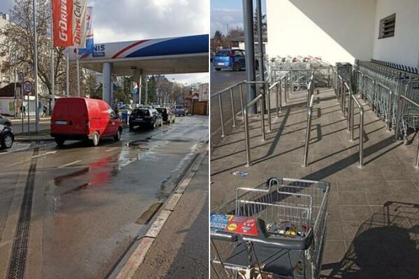 NAVALILI KAO DA IM JE ZADNJE: Iste SLIKE ispred SRPSKIH PUMPI i SUPERMARKETA, kao da će sutra SMAK SVETA! (FOTO)