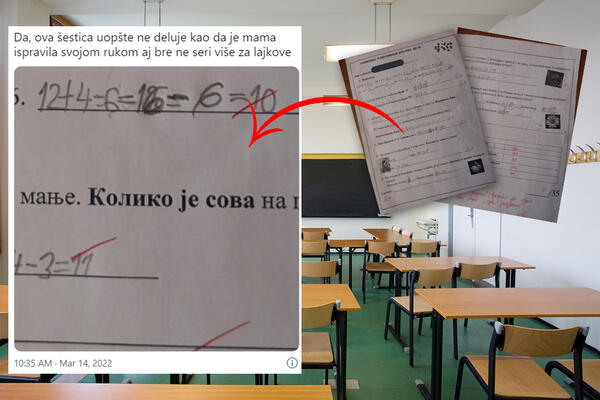 SVI BRUJE O TESTU IZ MATEMATIKE ZA DRUGI RAZRED: Da li je kriva mama ili učiteljica? (FOTO)