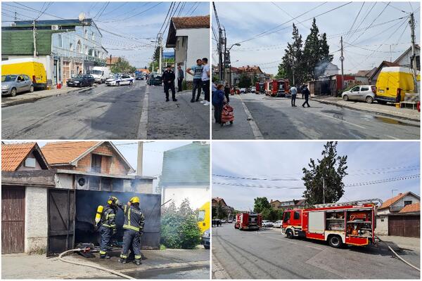 JAKA DETONACIJA U VELIKOM MOKROM LUGU! Vatrena stihija progutala sve, vatrogasci na terenu (FOTO SA LICA MESTA)