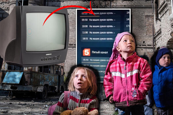 "NA VAŠIM RUKAMA JE KRV UKRAJINSKE DECE": Pogledajte šta je dočekalo RUSE na TV ekranima, UŽASAN PRIZOR! (VIDEO)