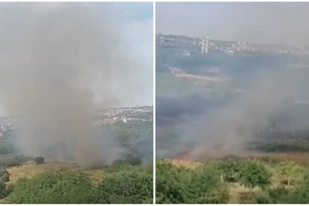 ŠIRI SE DIM IZNAD ŽELEZNIKA: Vatrna stihija GUTA RASTINJE, blizu je OPASNE ZONE! (VIDEO)