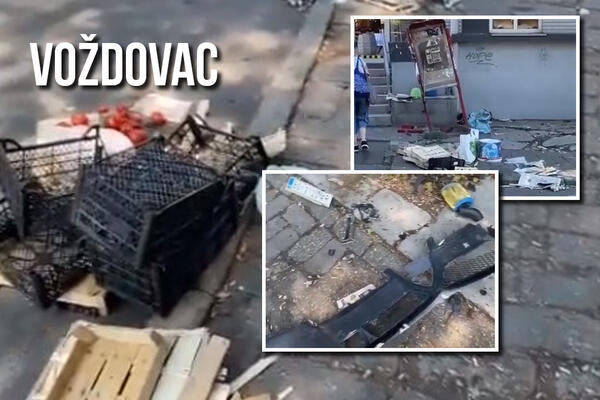 "PIJAN ILI DROGIRAN, NORMALAN NIJE": Bahati vozač IZLUPAO kola na Voždovcu, pa POBEGAO bez prednjeg dela auta VIDEO