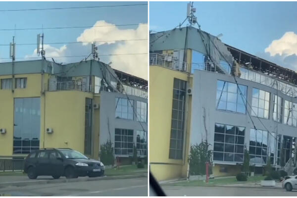 JAKO NEVREME PROTUTNJALO SRBIJOM: Vetar odneo krov sa zgrade u Kraljevu, u Paraćinu se sve ZABELELO! (VIDEO)