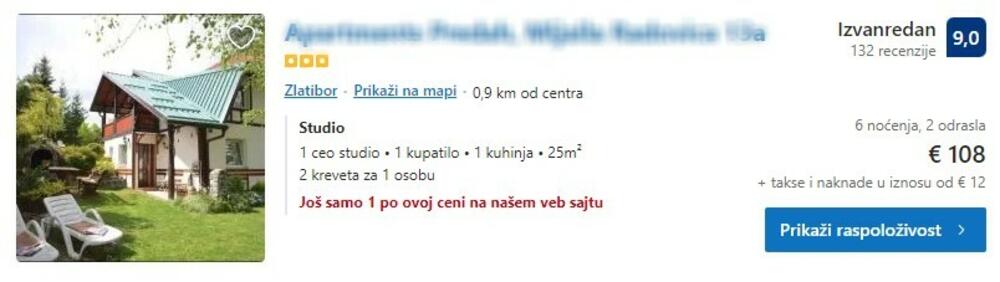 Privatni smeštaj na Zlatiboru