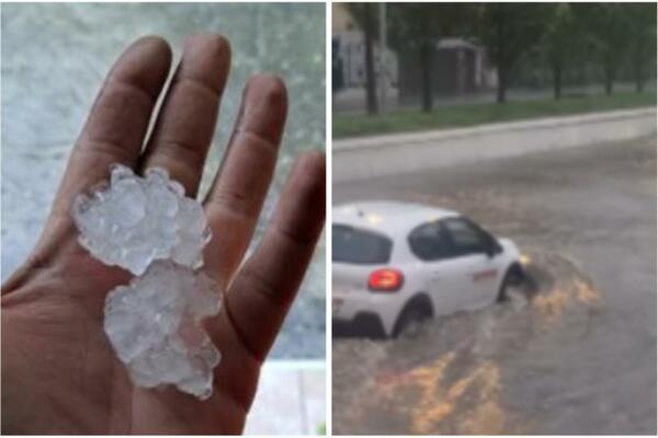 PROVALA OBLAKA NAD SRBIJOM, TUČE GRAD VELIČINE ORAHA: Novi Sad ponovo poplavljen, nevreme u ovim delovima (VIDEO)