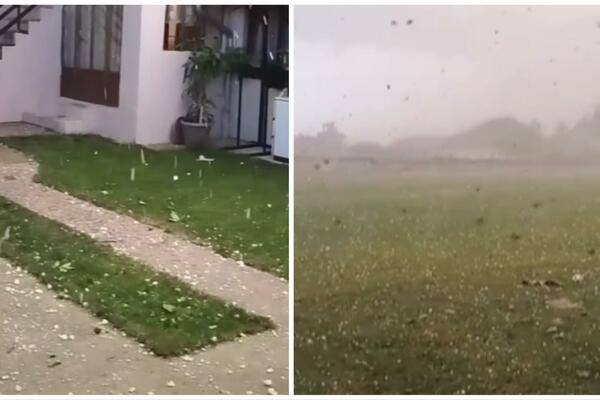 SNAŽNO NEVREME STIGLO U SRBIJU! Tuče jak grad na severu zemlje, VETAR NOSI SVE PRED SOBOM! (FOTO/VIDEO)