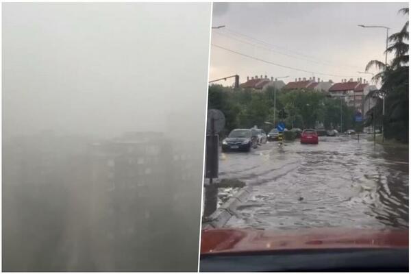 DRAMATIČNI PRIZORI SNAŽNE OLUJE U NIŠU: Reke teku ulicama, NE VIDI SE PRST PRED OKOM! (VIDEO)