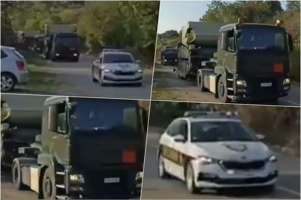 BORBENA VOZILA VOJSKE SRBIJE VIĐENA U OKOLINI PROKUPLJA: Idu ka unutrašnjosti centralne Srbije (VIDEO)