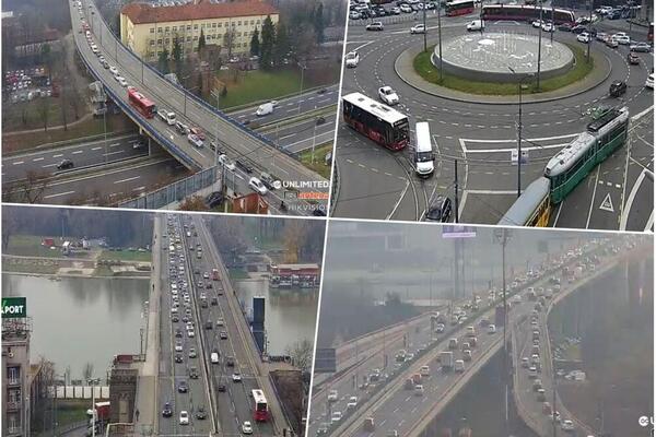 KRKLJANAC NA BEOGRADSKIM MOSTOVIMA: Haos u užem centru prestonice, ovo su NAJKRITIČNIJE tačke od jutros! (FOTO)