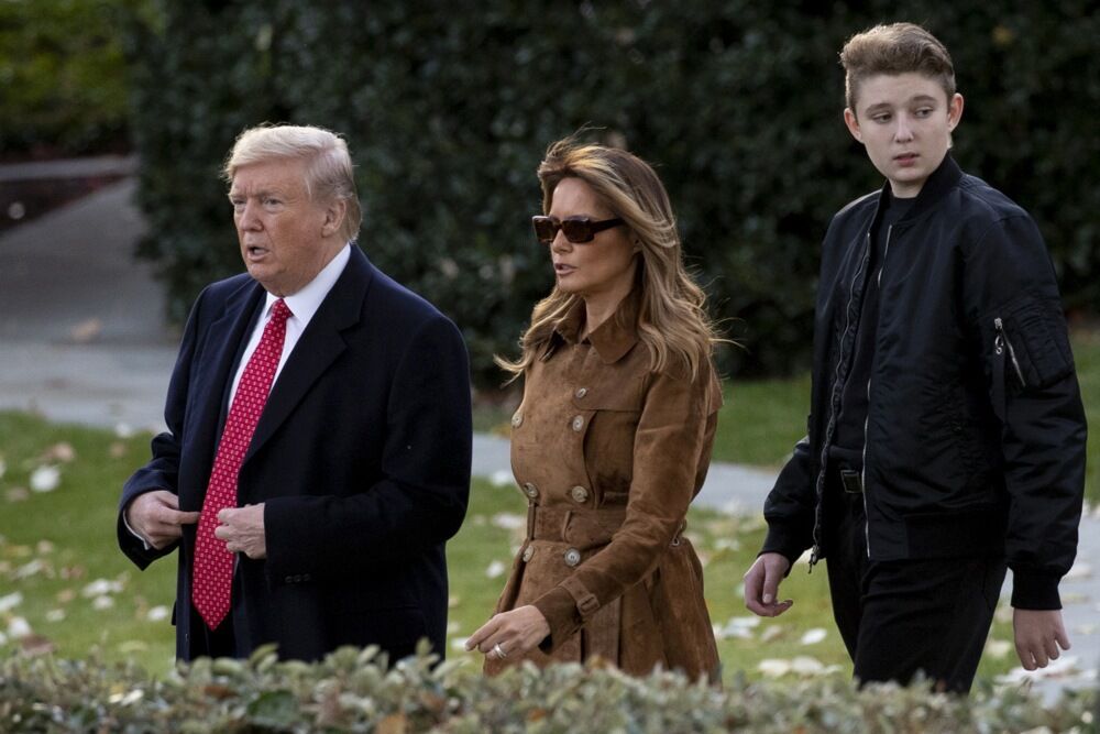 Melanija, Donald i Baron Tramp