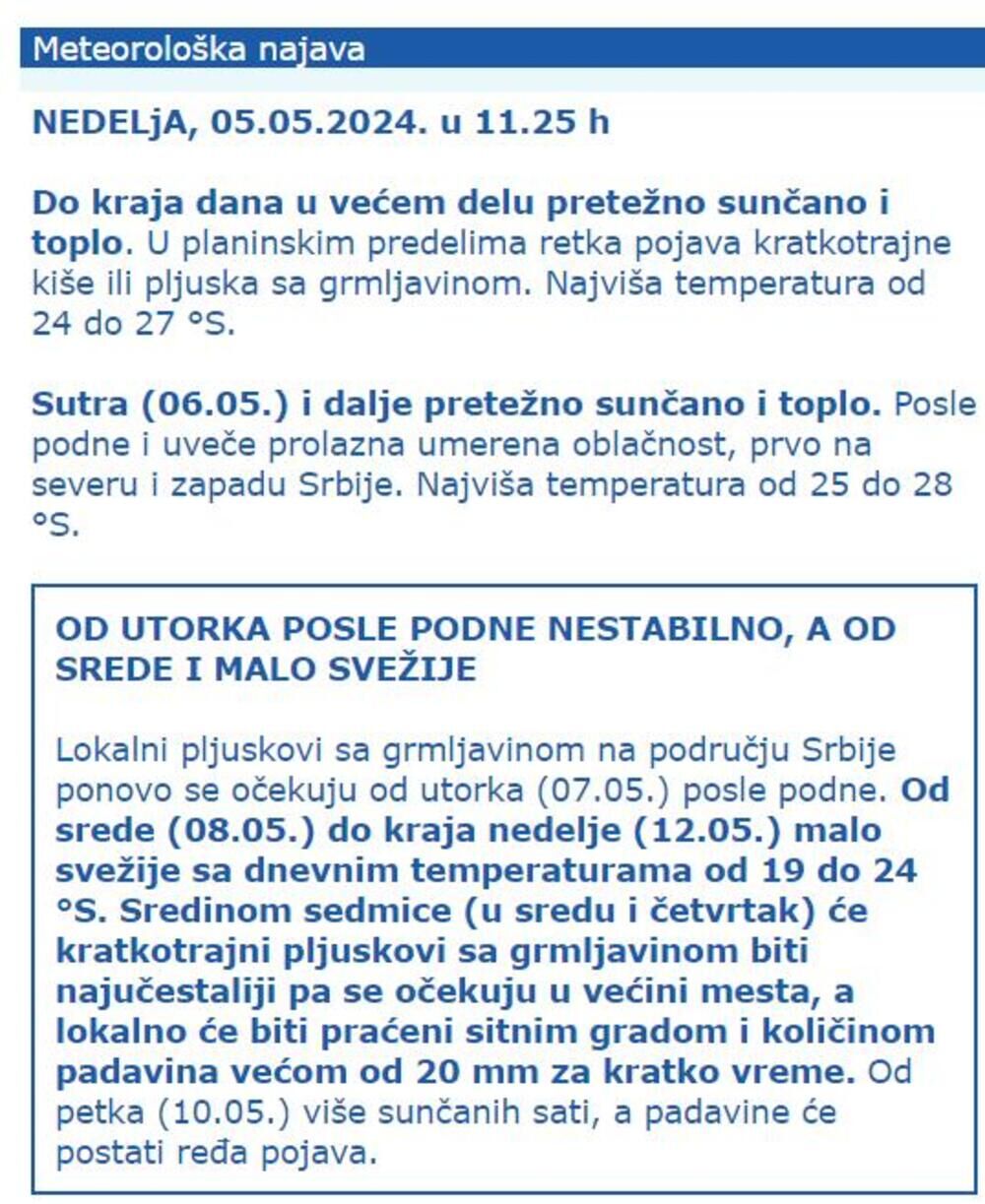 Pali se meteo alarm