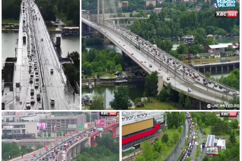 KRKLJANAC NA SVE STRANE: Pljusak paralisao ove saobraćajnice, evo gde je najveća gužva u Beogradu (FOTO)