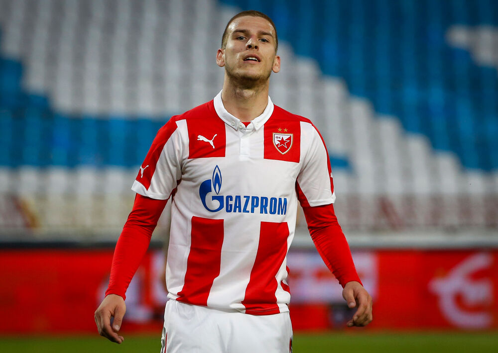 Miloš Stojanović u dresu Crvene zvezde