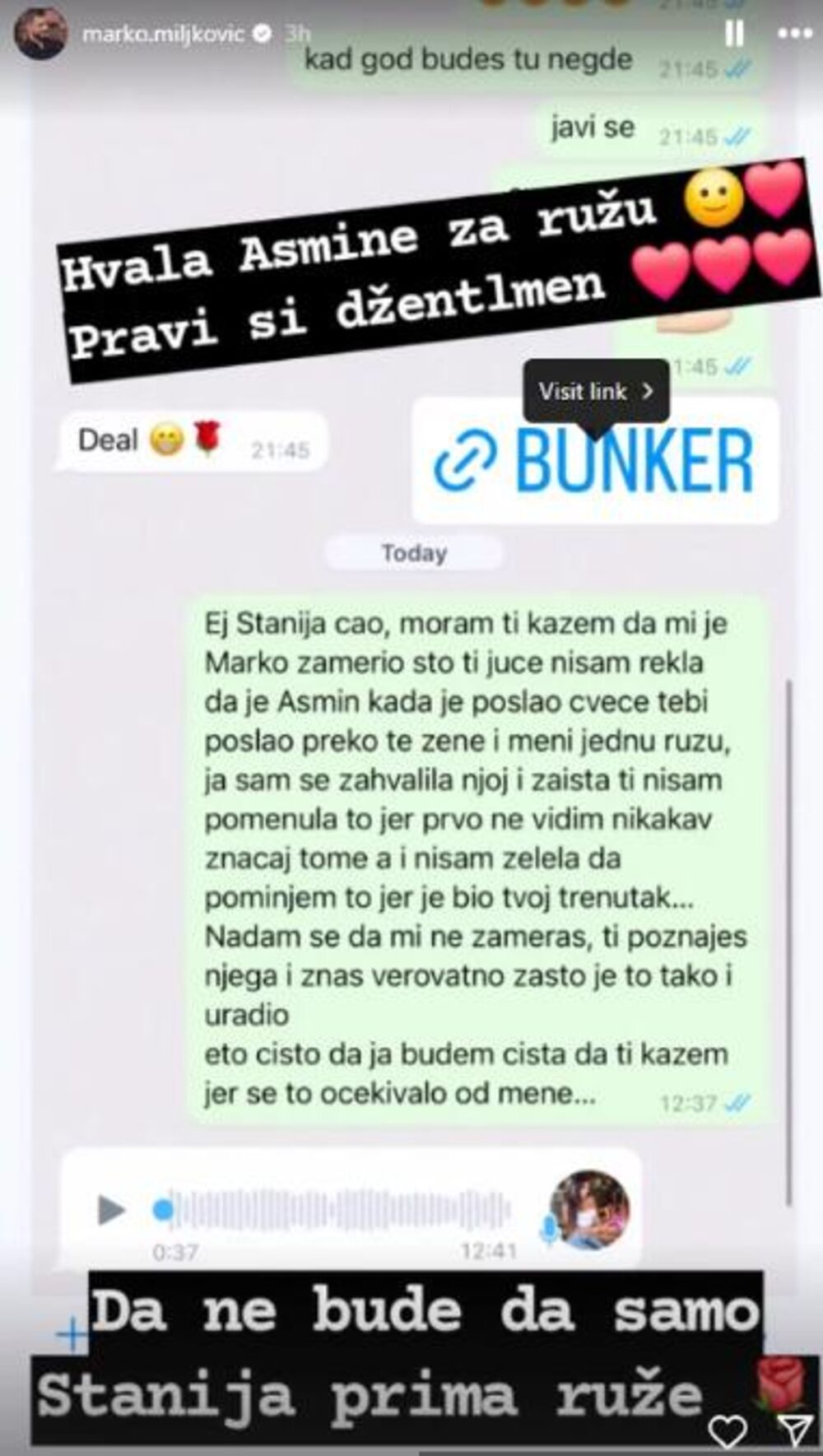 Marko Miljković se javno obratio Asminu