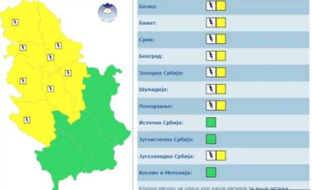 Meteoalarm za 31. maj