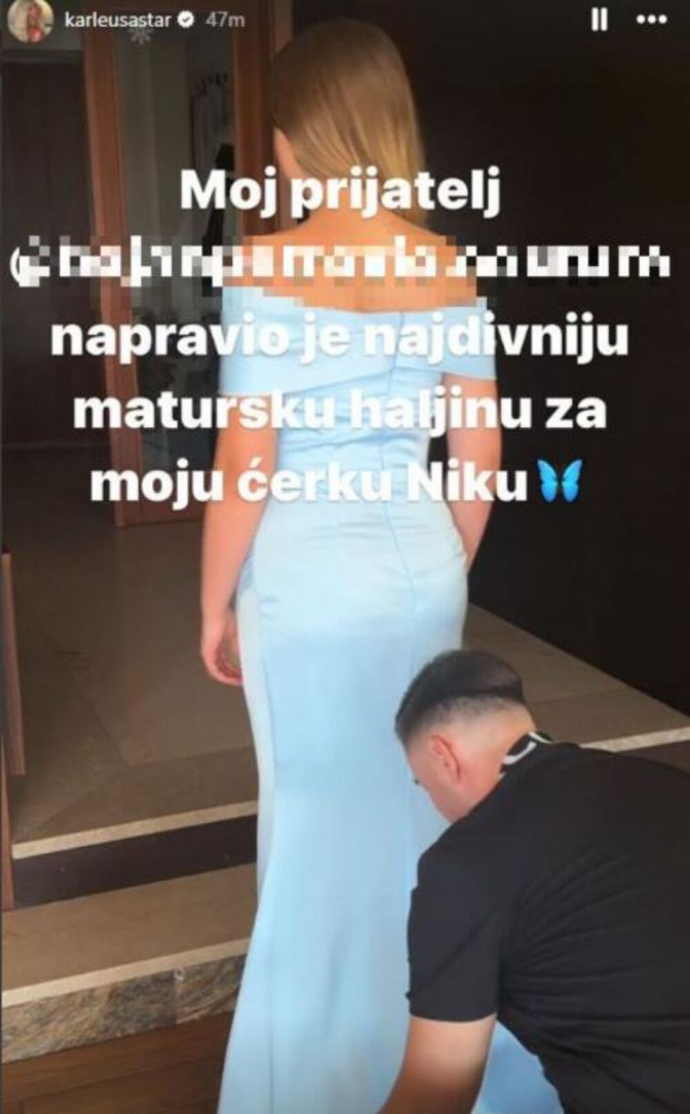 Nika Tošić u maturskoj haljini