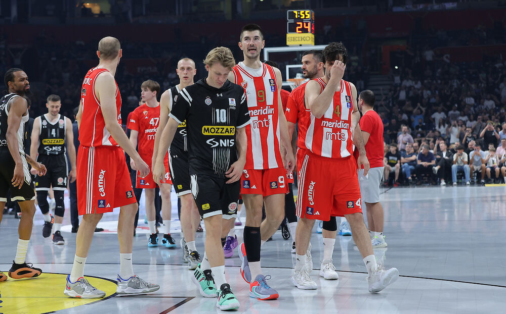 Košarkaši Crvene zvezde i Partizana