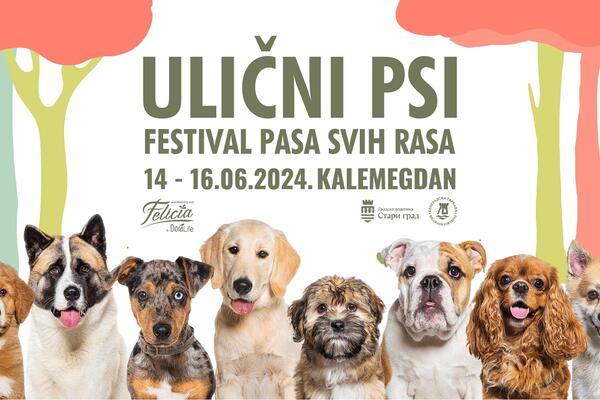 „ULIČNI PSI” FESTIVAL PASA SVIH RASA NA KALEMEGDANU: Festival pasa na Kalemegdanu od 14.do 16.juna