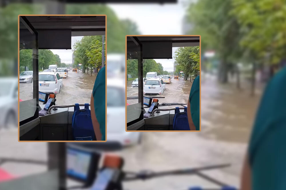 DA BISTE DOŠLI DO VMA TREBA VAM ČAMAC: Vozila plivaju, a kiša ne prestaje da pada (VIDEO)