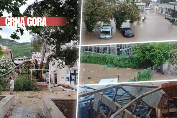 "SMRKLO SE KAO DA JE NOĆ, A ONDA JE KRENULO DA TUTNJI": Oluja razorila Crnu Goru - u Čanju stradao radnik! (VIDEO)