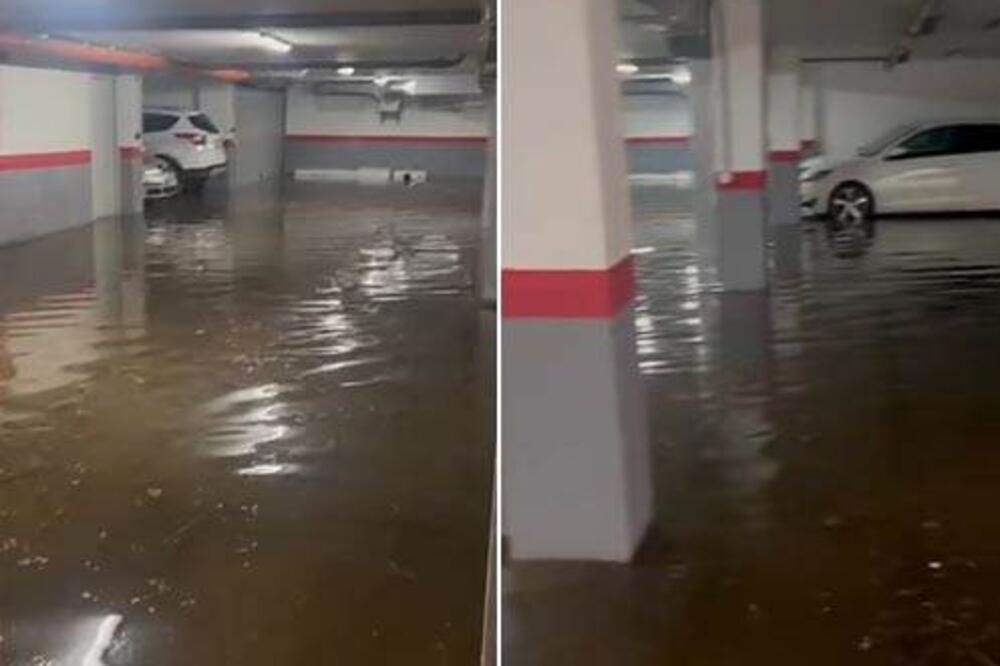 Poplavljena zgrada u Inđiji! Stanari ne mogu do automobila i stanova, posledice nevremena su strašne (VIDEO)