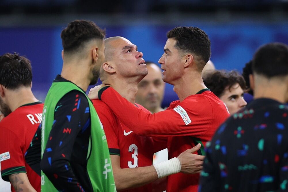 Pepe i Kristijano Ronaldo posle ispadanja