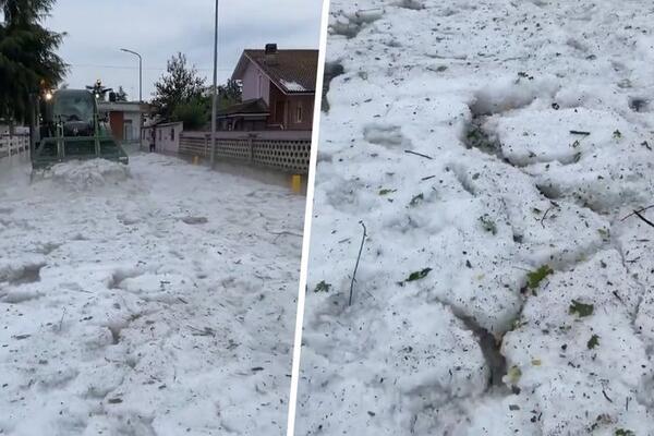 NESTVARI PRIZORI IZ ITALIJE, ZABELELE SE ULICE USRED JULA: Strašno nevreme paralisalo Alesandriju (FOTO/VIDEO)