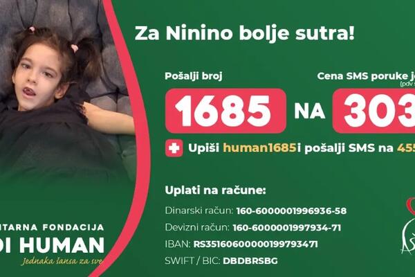 Srbijo, ustani i ujedini se, ovom detetu je potrebna tvoja pomoć: Mala Nina mora na lečenje i terapije